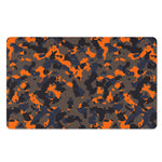 Black And Orange Camouflage Print Polyester Doormat