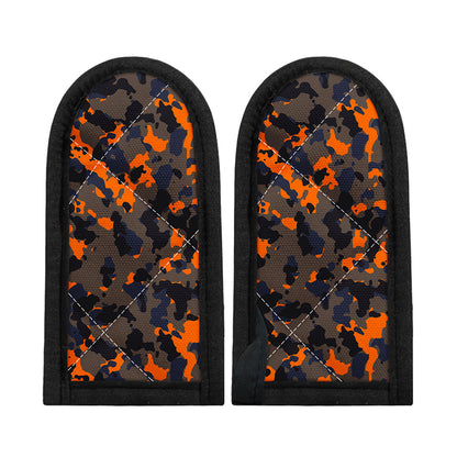 Black And Orange Camouflage Print Skillet Handle Cover