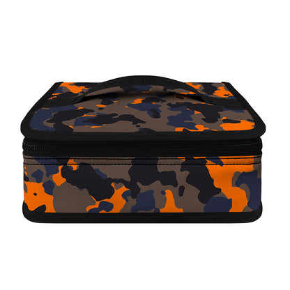 Black And Orange Camouflage Print Small Lunch Bag