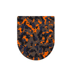 Black And Orange Camouflage Print Toilet Lid Cover