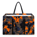 Black And Orange Camouflage Print Utility Tote Bag
