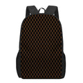 Black And Orange Harlequin Print 17 Inch Backpack