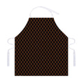 Black And Orange Harlequin Print Adjustable Apron