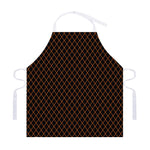 Black And Orange Harlequin Print Adjustable Apron