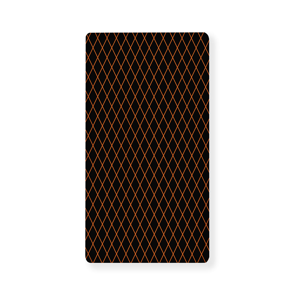 Black And Orange Harlequin Print Baby Crib Sheet