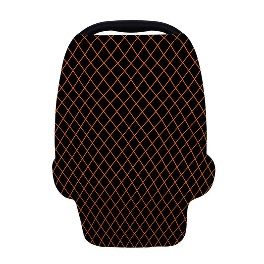 Black And Orange Harlequin Print Baby Seat Cover