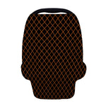 Black And Orange Harlequin Print Baby Seat Cover