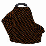 Black And Orange Harlequin Print Baby Seat Cover