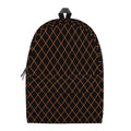 Black And Orange Harlequin Print School Backpack