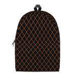 Black And Orange Harlequin Print Backpack