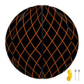 Black And Orange Harlequin Print Basketball