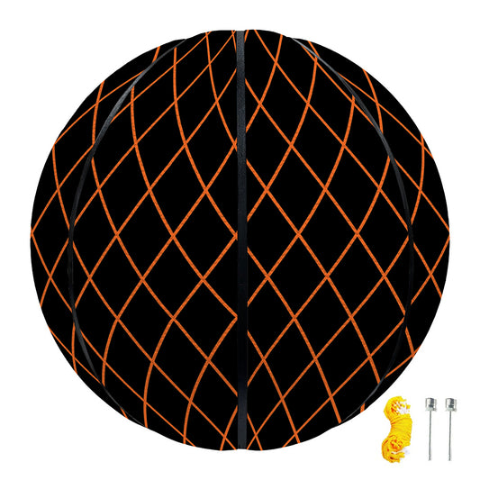 Black And Orange Harlequin Print Basketball