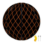 Black And Orange Harlequin Print Basketball