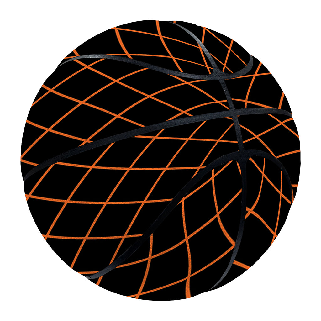 Black And Orange Harlequin Print Basketball