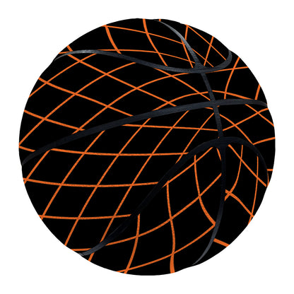 Black And Orange Harlequin Print Basketball