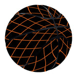 Black And Orange Harlequin Print Basketball