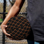 Black And Orange Harlequin Print Basketball