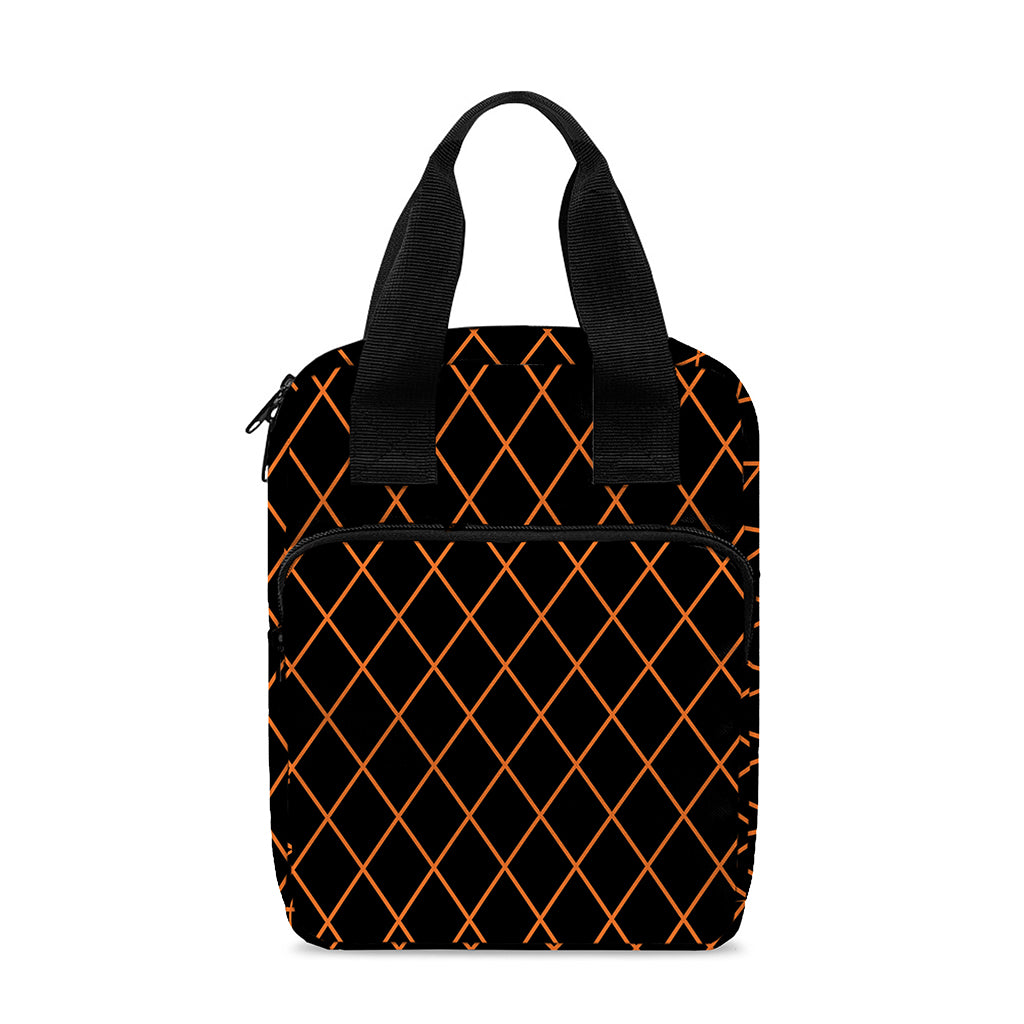 Black And Orange Harlequin Print Bible Tote Bag