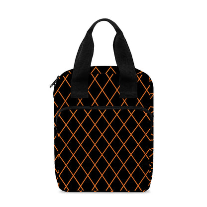 Black And Orange Harlequin Print Bible Tote Bag