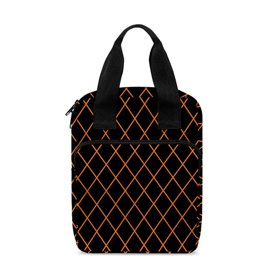 Black And Orange Harlequin Print Bible Tote Bag