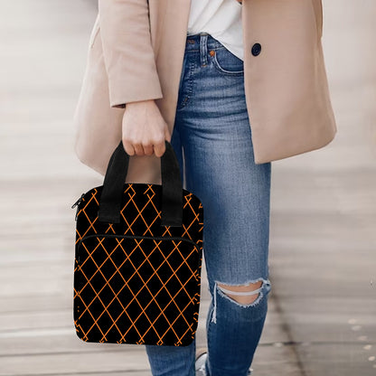 Black And Orange Harlequin Print Bible Tote Bag