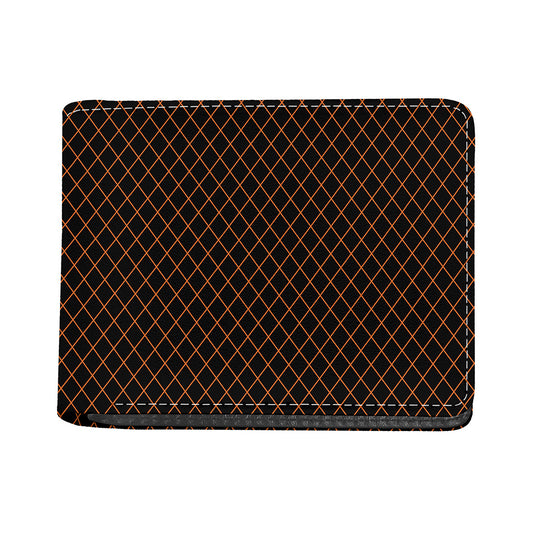 Black And Orange Harlequin Print Bifold Wallet