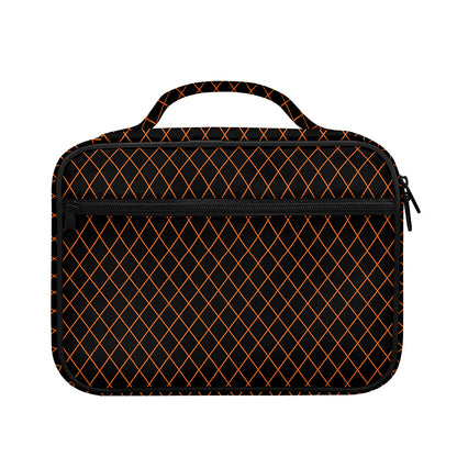 Black And Orange Harlequin Print Briefcase Bible Bag