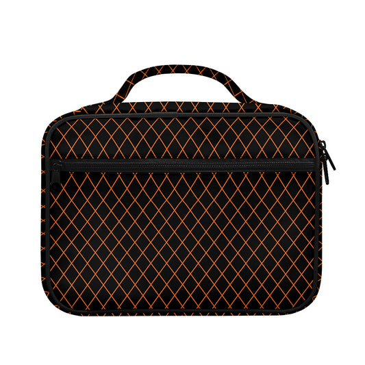 Black And Orange Harlequin Print Briefcase Bible Bag