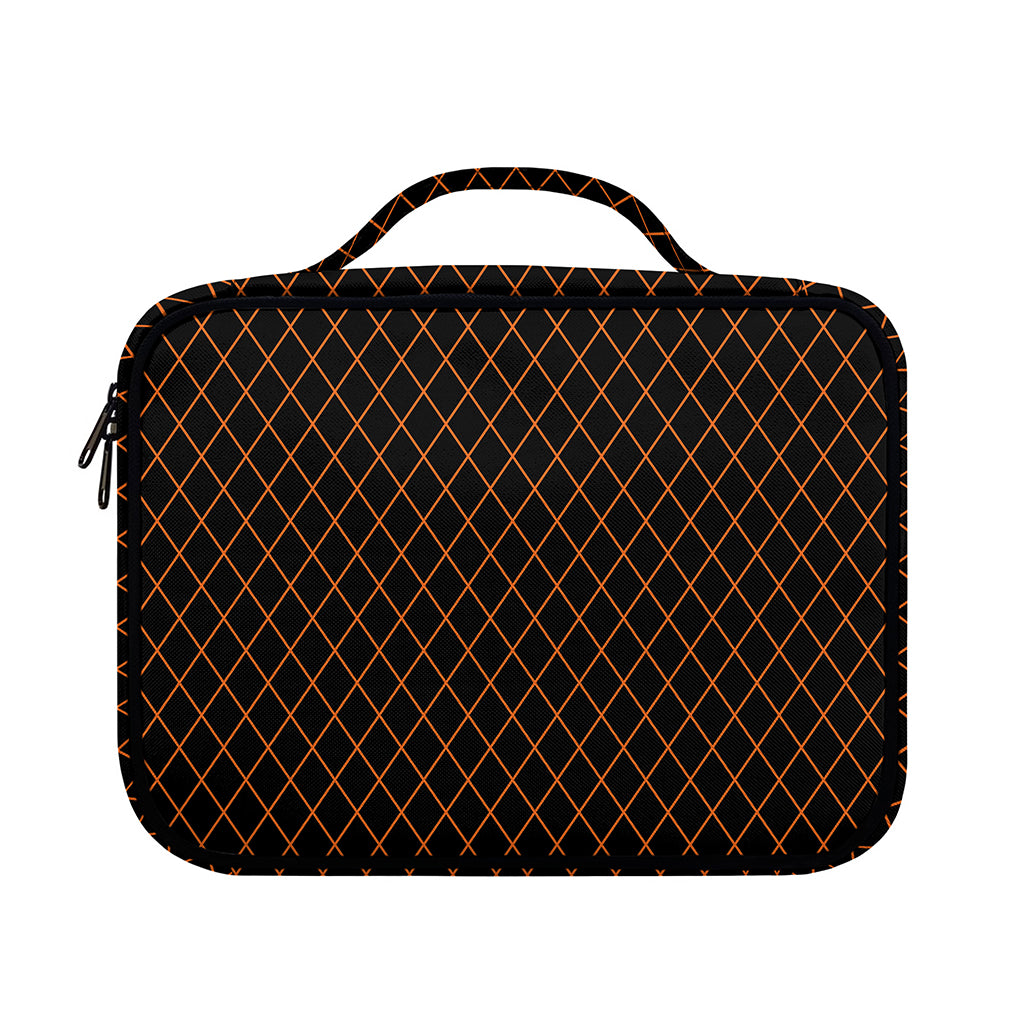 Black And Orange Harlequin Print Briefcase Bible Bag