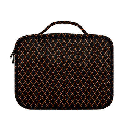 Black And Orange Harlequin Print Briefcase Bible Bag