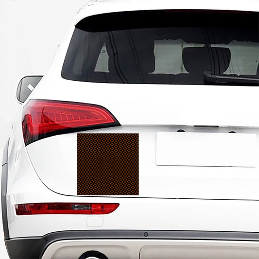 Black And Orange Harlequin Print Car Sticker