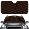 Black And Orange Harlequin Print Car Windshield Sun Shade