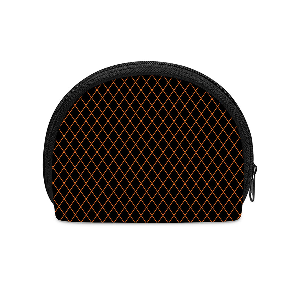 Black And Orange Harlequin Print Coin Purse