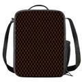 Black And Orange Harlequin Print Crossbody Lunch Bag