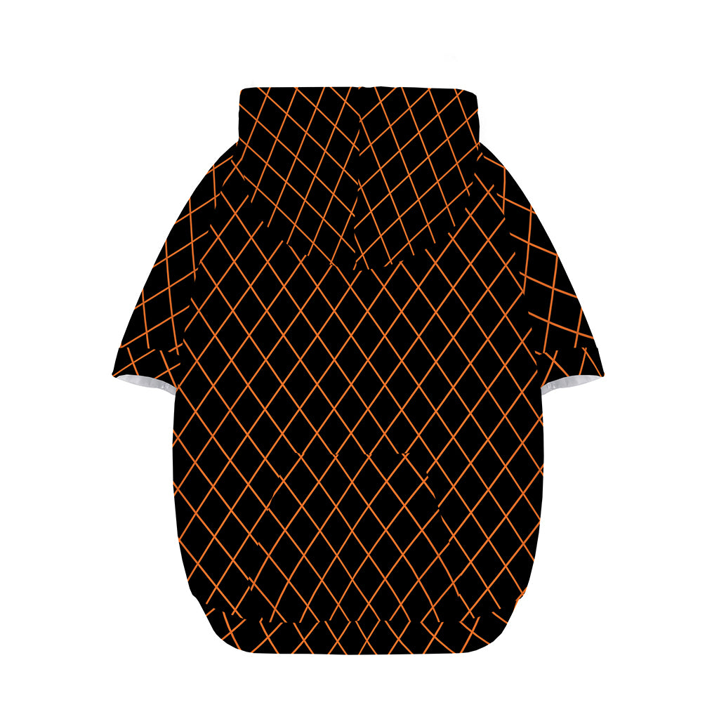 Black And Orange Harlequin Print Dog Zip Up Hoodie