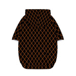 Black And Orange Harlequin Print Dog Zip Up Hoodie
