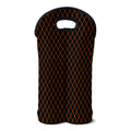 Black And Orange Harlequin Print Double Neoprene Wine Tote