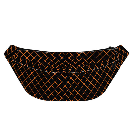 Black And Orange Harlequin Print Fanny Pack