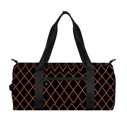 Black And Orange Harlequin Print Gym Bag