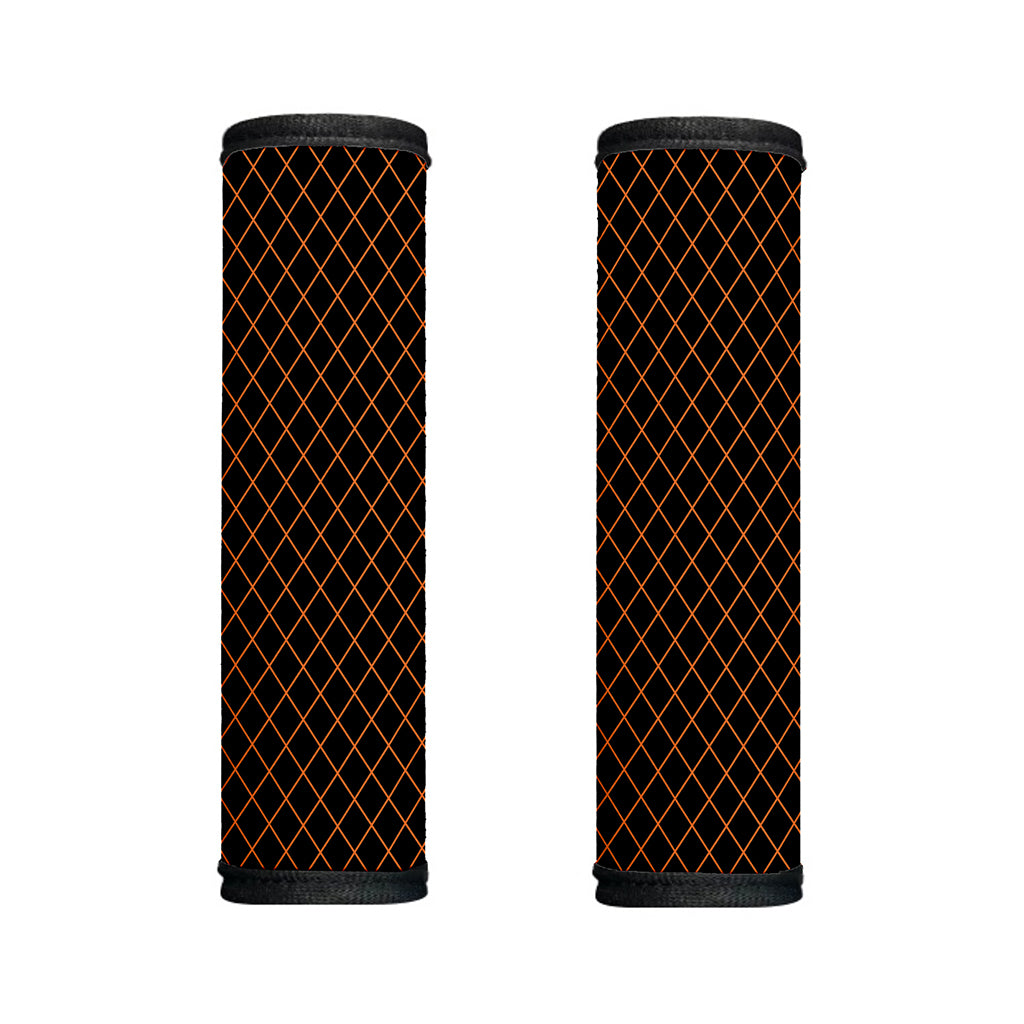 Black And Orange Harlequin Print Handle Covers
