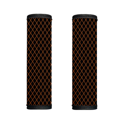 Black And Orange Harlequin Print Handle Covers
