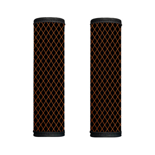 Black And Orange Harlequin Print Handle Covers