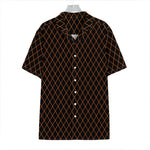 Black And Orange Harlequin Print Hawaiian Shirt