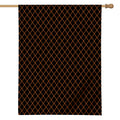 Black And Orange Harlequin Print House Flag