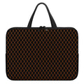 Black And Orange Harlequin Print Laptop Sleeve With Handle