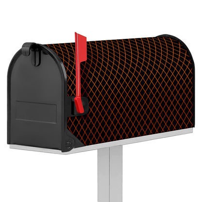 Black And Orange Harlequin Print Mailbox Cover
