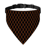 Black And Orange Harlequin Print Over The Collar Dog Bandana