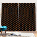 Black And Orange Harlequin Print Pencil Pleat Curtains