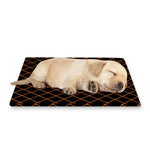 Black And Orange Harlequin Print Pet Cooling Mat Cover