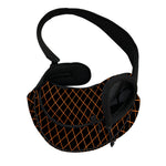 Black And Orange Harlequin Print Pet Sling Carrier